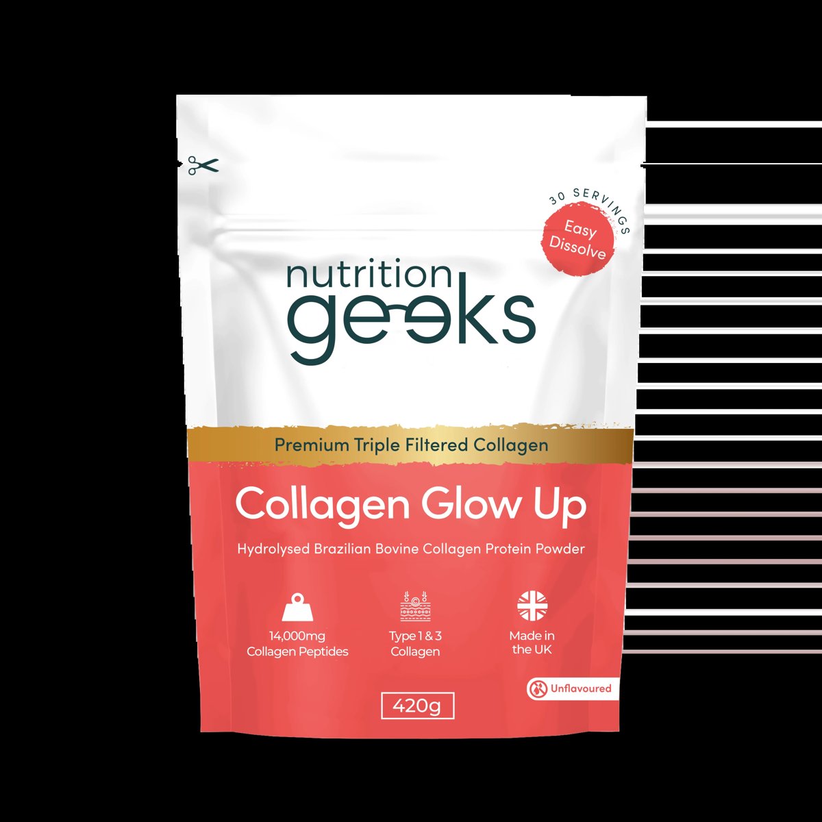 Nutrition Geeks Collagen Glow Up pouch